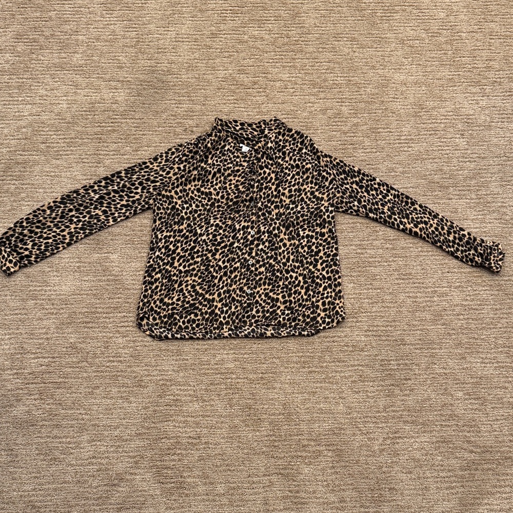 J. Crew Leopard Print Blouse